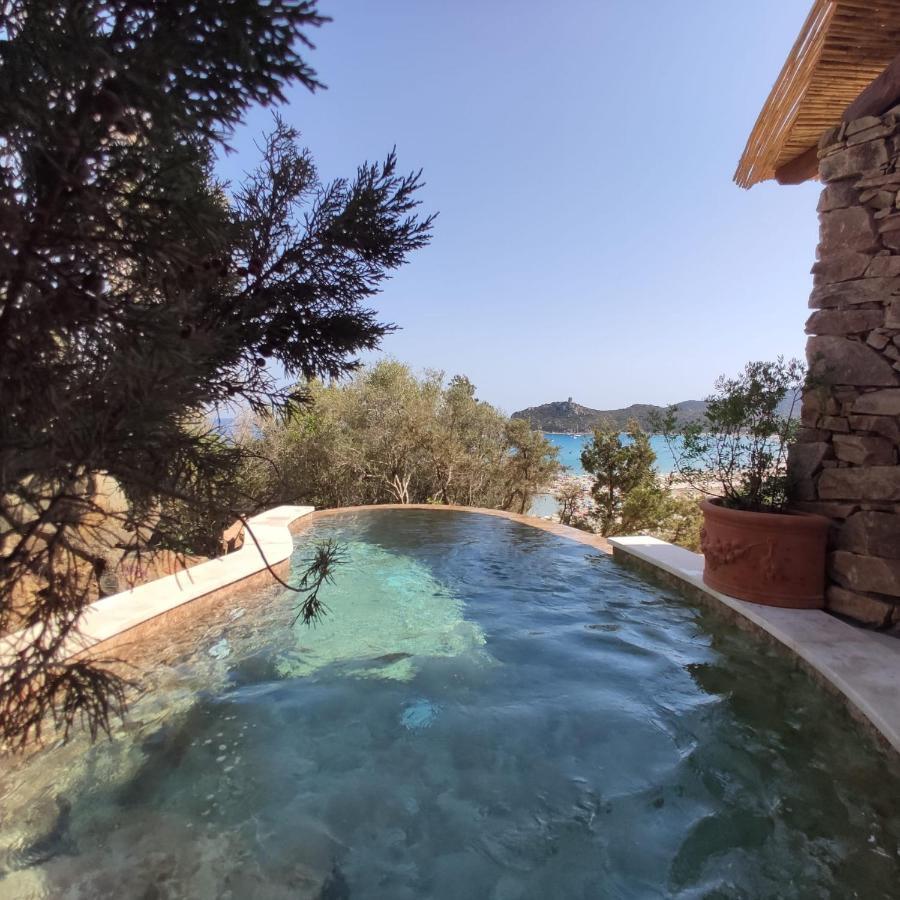 Villa Mannus - Splendida Villa Vista Mare Con Piscina Вилласимиус Экстерьер фото